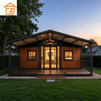 Maisons modulaires préfabriquées extensibles, résistantes au vent et aux tremblements de terre, avec un intérieur luxueux et un design minimaliste moderne pour
