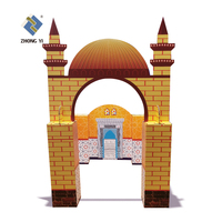 Venta caliente DIY Juguete interactivo educativo Mezquita de cartón, Casa de juegos de cartón Masjid para niños