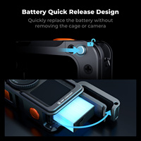 Empuñadura de Liberación Rápida K&F Concept para Fotografía Urbana para DJI Osmo Action 6, Kit de Empuñadura Urbana de Aleación de Aluminio con Jaula Protectora