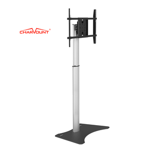 Soporte Universal de Aluminio para TV LCD, 600*400mm, Altura Ajustable, Base para TV de Piso, Negro + Plateado - Product Image 2