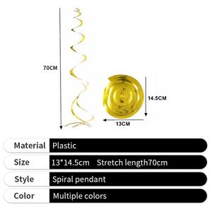 Decoración Espiral Colgante de PVC Colorida para Fiestas de Cumpleaños 2025, Artículo Promocional para Niños - Product Image 4