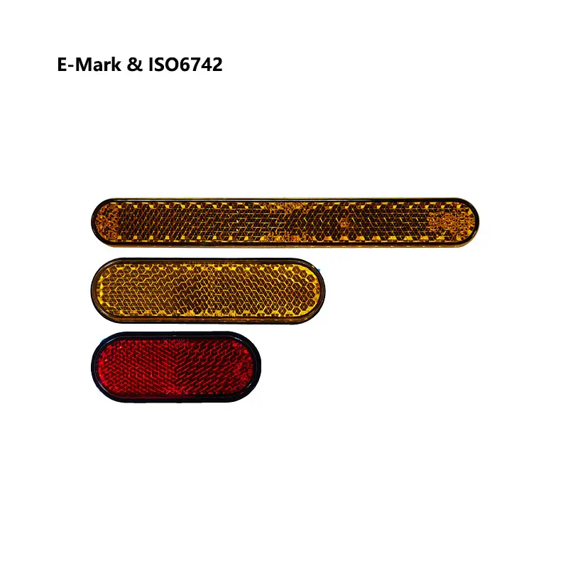 E-mark ISO6742 oval reflektör beyaz scooter