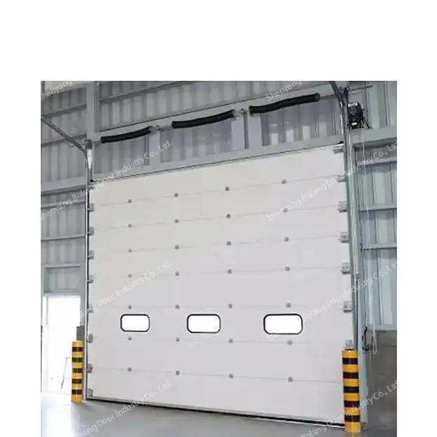 Security Heat Insulated Standard Lifting Sectional Overhead Doors Custom Size Fire Rate Automatic Commercial Industrial Door