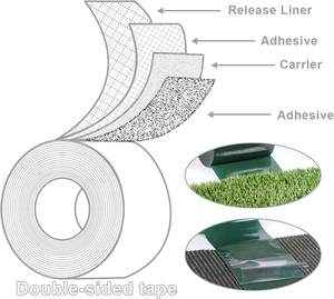 Ruban <span class=keywords><strong>de</strong></span> couture <span class=keywords><strong>de</strong></span> gazon artificiel auto-adhésif personnalisé, ruban <span class=keywords><strong>de</strong></span> couture pour <span class=keywords><strong>pelouse</strong></span>, assemblage <span class=keywords><strong>de</strong></span> <span class=keywords><strong>tapis</strong></span> intérieur et extérieur - Product Image 5