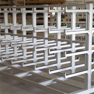 Aluminum Alloy Material <b>Cart</b> 100mm Industrial Light Duty Movable <b>Storage</b> Rack Factory Use - Product Image 5