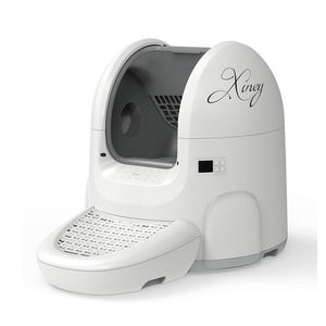 مرحاض حيوانات أليفة أوتوماتيكي يتم التحكم فيه بتطبيق جديد 65 لتر للقطط الكهربائية ذات برميل التنظيف الذاتي مع ميزة التنظيف السهل - Product Image 1