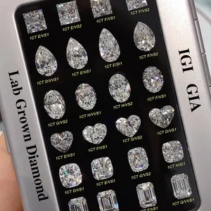 CVD HPHT实验室钻石D E F颜色1克拉2克拉10克拉松散钻石批发IGI GIA证书实验室种植钻石