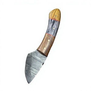 Couteau de chasse et de survie à lame fixe mini, en acier Damas artisanal, pointe tombante, manche en bois, qualité industrielle, pour revendeurs OEM 58/60 - Product Image 2
