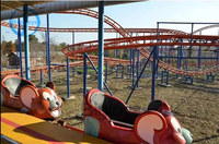 Équipement de parc de fête foraine en plein air bon marché montagnes russes de souris sauvage d'enfants d'arrière-cour mini manèges de montagnes russes tour de parc d'attractions