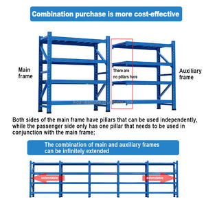 סיטונאי חובה כבדה 4-שכבות מוסך מדפים פלדה תעשייתי מתכת מתכווננת עבור מדפי אחסון - Product Image 4