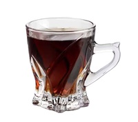 Vente en gros de tasses à café en verre avec poignée, tasses à latte, verres pour boissons glacées pour restaurant, maison, hôtel, bar