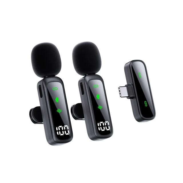 T20 Mini Wireless Lavalier Microphone for Outdoor Computer Live Streaming Universal Sound Pickup Noise Reduction Compatible