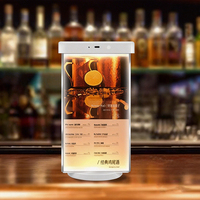 Support d'affichage numérique triangulaire à 3 faces pour promotion de bar, présentoir de table rotatif à LED, porte-menu en acrylique transparent A4 / A5