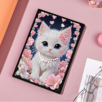 Kit de Cuaderno de Pintura de Diamantes 5D, Set Completo de Manualidades con Diamantes de Imitación, Libro de Arte de Diamantes en Blanco para Manualidades Hechas a Mano