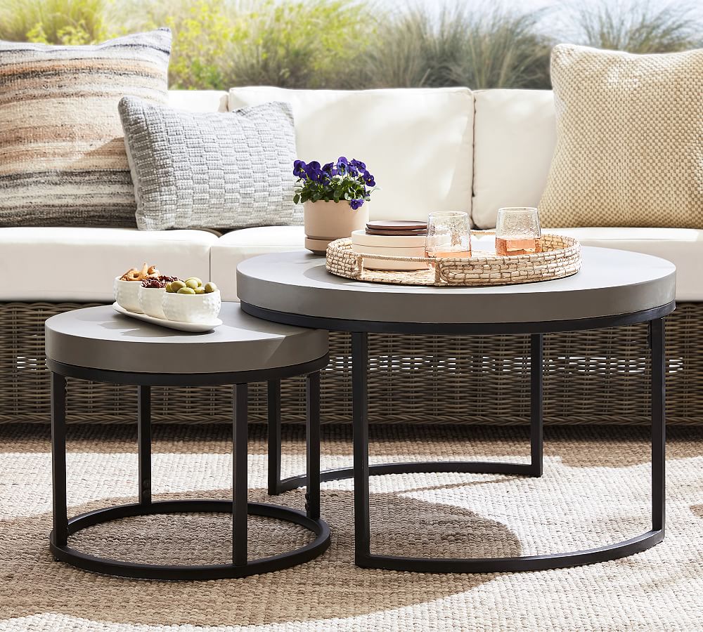 Round Nesting Coffee Tables patio furniture outdoor side table coffee console table