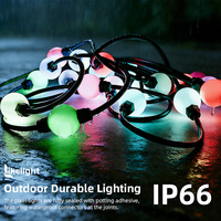 Boule lumineuse LED RGB DMX UCS2903 de 50 mm, DC24V, 360 degrés, IP66, pour extérieur, guirlande lumineuse sphérique pour projets de décoration de fêtes