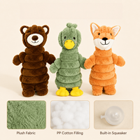 Jouet en peluche pour animaux de compagnie avec son couineur, structure corporelle multicouche, adapté à la mastication et au jeu interactif