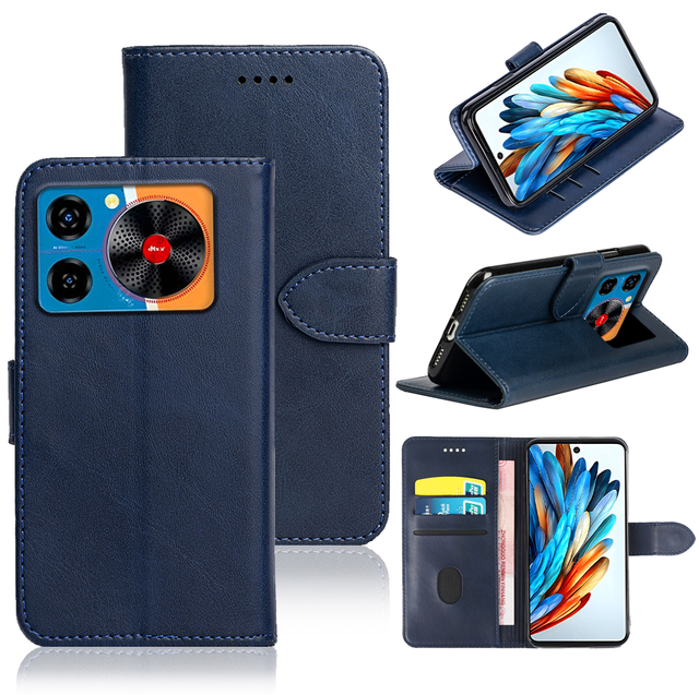 Flip Wallet Phone Case for ZTE Blade A35 A55 A36 A56 A76/Blade V80 Max Magnetic Book PU Leather Cover