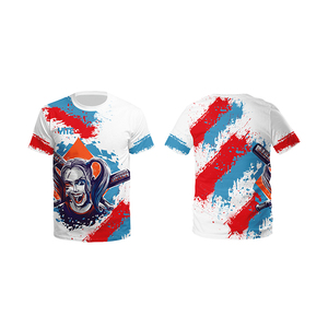 T-shirts pour femmes Plusieurs couleurs décontractées et sportives avec logo Clown Joker Chaînes mixtes personnalisées numériques unies - Product Image 1