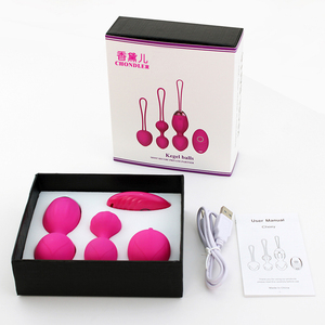Juego de bolas de Kegel de silicona con Control Remoto Portátil Cherry, 10 modos de vibración para fortalecer los músculos del suelo <span class=keywords><strong>vaginal</strong></span> y pélvico - Product Image 6