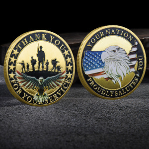 Moneda de desafío Veteranos de la fuerza de EE. UU. Gracias por su servicio Monedas conmemorativas para soldados - Product Image 1