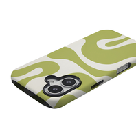 Étui en TPU rayé vert créatif 2-en-1 pour 17, 17 Pro, 17 Pro Max – Protection intégrale 360° – Style tendance – En stock