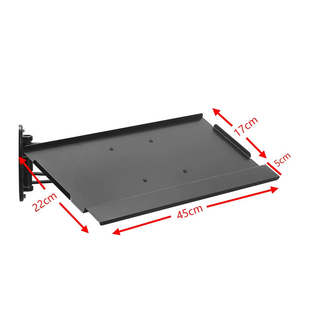 Ergonomic Wall Mount Pull-Out Keyboard Tray Heavy-Duty Brackets Adjustable Mouse Platform Space-Saving Design for Office