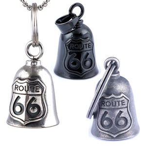 Clochettes de moto personnalisées sur mesure, pendentif campana de protection, cloche « Live to Ride Route 66 », clochettes de motard, cadeaux porte-bonheur - Product Image 1