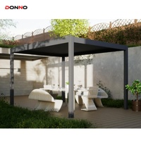 Couvercle de pergola bioclimatique en aluminium étanche pour l'extérieur d'usine OEM Toit à persiennes en aluminium Design pliable rétractable
