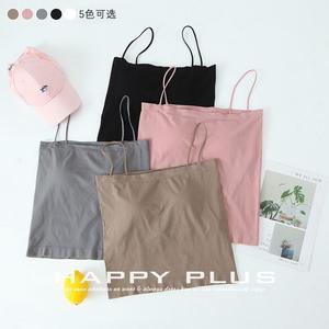 Camiseta sin mangas Runqi N8628 de color sólido y alta elasticidad para mujer, talla grande, para mujeres con curvas, con diseño de clavícula. - Product Image 4