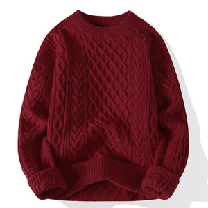 Pull en polyester tricoté coupe ample col rond pour homme et femme, tailles européennes grandes tailles, collection automne-hiver – Offre spéciale - Product Image 6