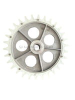 Roue de guidage complète à 30 dents D485mm avec axe en acier inoxydable de 40mm pour ligne d'abattage et de traitement de volailles