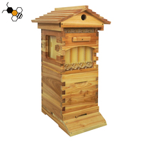Golden Palace Flows Hive, 4 cadres à flux d'air avec 4 tubes à flux d'air automatiques et 1 clé, qualité alimentaire