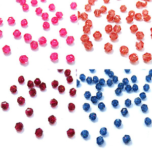 Perles en résine biconiques de 4 mm en gros, combinaison de couleurs <span class=keywords><strong>opale</strong></span>, accessoires de vêtements, fabrication de bijoux - Product Image 1