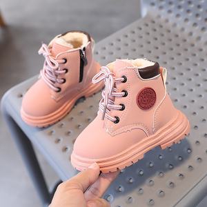 Bottes d'Hiver 2025 en Coton pour Bébés, Style École, Montantes, Doublées Polaire, Modèle Martin, pour Filles et Garçons, Enfants et Tout-Petits - Product Image 4