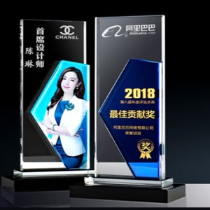 Trofeos y Premios Empresariales de Lujo Personalizados Creativos al por Mayor 2026, Cristal Moderno de Alta Gama con Impresión a Color - Product Image 4