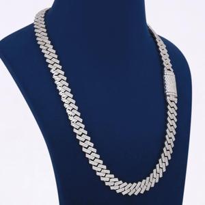 Collar de Joyería Fina de Plata de Ley 925 con Diamante Cultivado en Laboratorio, Cadena de Lujo para Hombre y Mujer, Estilo Moderno, Regalo de Boda - Product Image 1