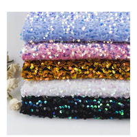 Haut en Satin Polyester avec robe en tissu à paillettes brillantes, multicolore