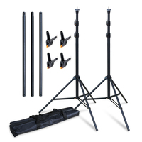 Xintan Set lampu fotografi, bingkai latar belakang Sofbox 2*2.3m, Kit pencahayaan kamera pernikahan mendukung Set dudukan dengan penyangga dapat diatur portabel