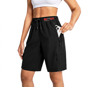 Pantalones Cortos Deportivos de Secado Rápido para Senderismo, Transpirables, para Correr al Aire Libre, con Cintura Elástica y Bolsillos con Cremallera - Product Image 2