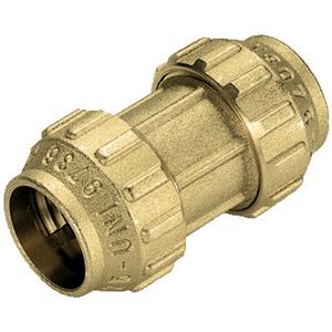 Conector Doble Recto de Latón de 32 mm de Diámetro para Mangueras de Plomería - Product Image 1