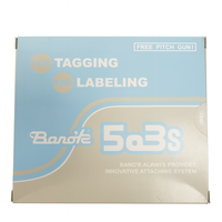 Pistolet à étiquettes Banok 503s écologique blanc standard avec aiguille de 30,1 mm en plastique ABS pour vêtements/jeans/chaussures/sacs