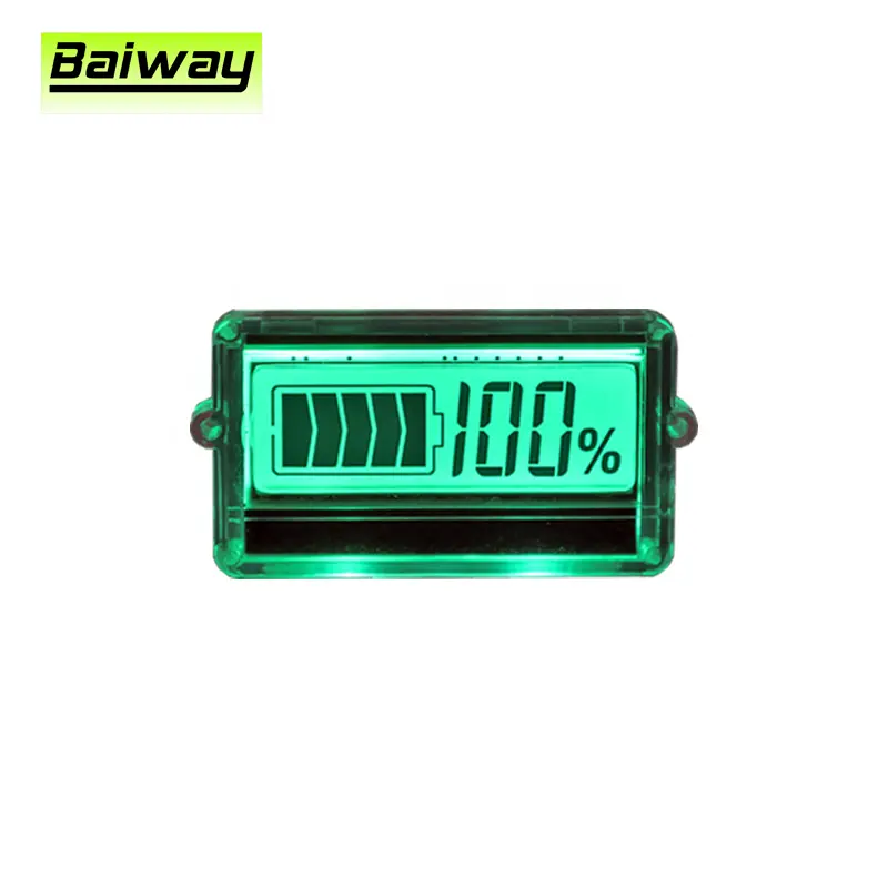 Baiway th01 monitor de bateria, 12v 24v, 36v, 48v, universal, bateria lcd, porcentagem, display, indicador de capacidade, testador de bateria