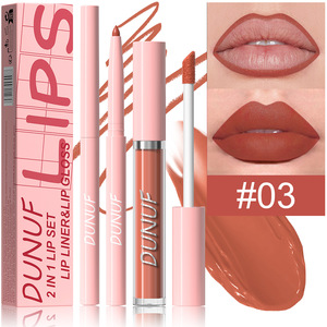 DUNUF Lápiz Labial Mate 2 en 1 de 12 Colores, Lápiz Delineador de Labios Impermeable, Tinte Labial Morado Mate, Lápiz Delineador de Labios de Larga Duración, Maquillaje de Larga Duración - Product Image 6