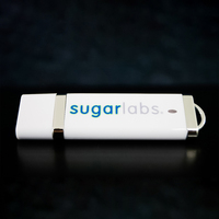 Clé USB coulissante en plastique avec trou pour porte-clés, logo personnalisé imprimé, clé USB 32 Go 64 Go 128 Go pour cadeaux d'entreprise