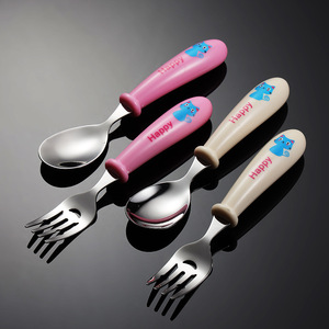 Ustensiles pour tout-petits en acier inoxydable, fourchettes et cuillères pour bébé, sans BPA, écologiques, faciles à nettoyer, finition miroir - Product Image 4