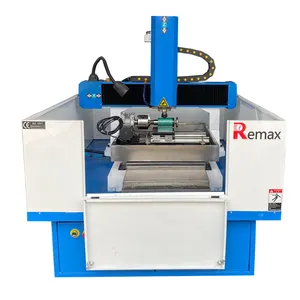 Máy Phay 3D Router CNC 6060 Kim Loại Xoay 4 Trục