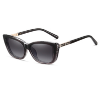 Lunettes de conduite polarisées anti-lumière bleue UV400 à clipser avec charnière à ressort œil de chat Partagas pour femmes