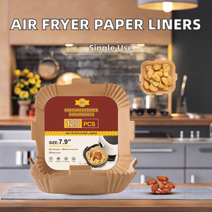 Disposable Air Fryer Paper Liner with Handle <strong>Easy</strong> Take Out, <strong>Baking</strong> Paper for Air Fryer Non-stick, Parchment Paper - Product Image 2