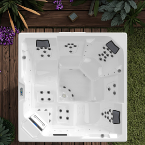 Lujo moderno cuadrado Swim <span class=keywords><strong>Spa</strong></span> <span class=keywords><strong>piscina</strong></span> acrílico Hydro masaje bañera de hidromasaje para el <span class=keywords><strong>ocio</strong></span> familiar controlado por el sistema Balboa - Product Image 1